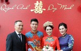[ẢNH] Cận cảnh đám hỏi đẹp như mơ của Trung vệ Duy Mạnh và bạn gái Quỳnh Anh